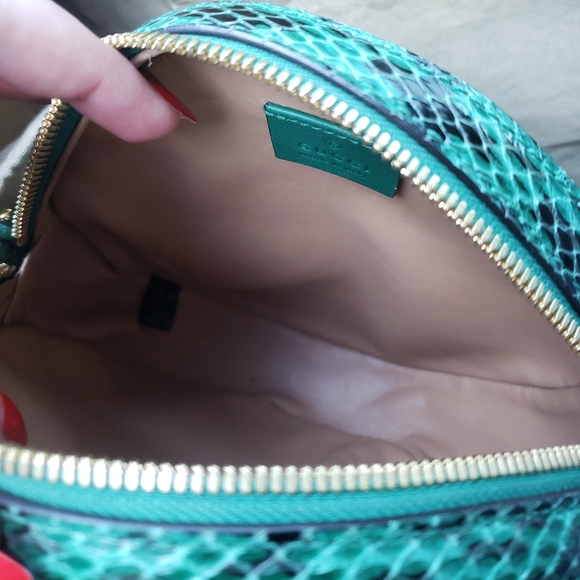 Gucci Crossbody - Ophidia Emerald Green Python - 100% Authentic - Picture 2 of 5